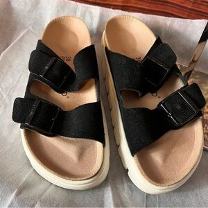 Birkenstock Papillio Black Sandals with Buckle, size 38 great condition